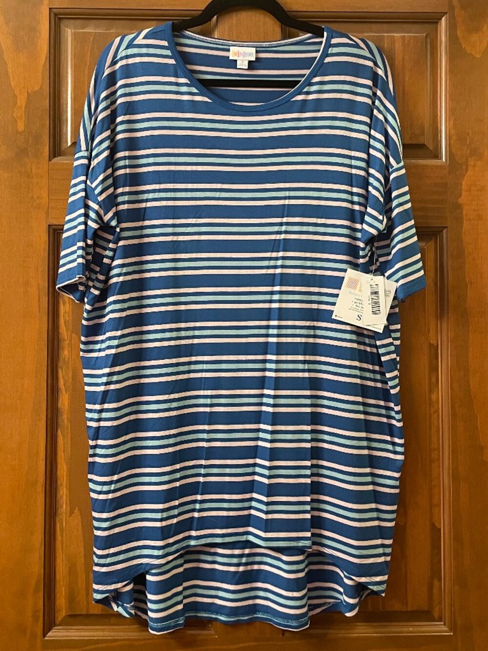 NWT LuLaRoe Irma Tunic - Blue Stripes - Oversized fit